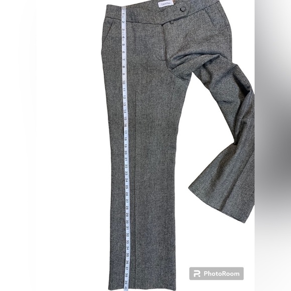 CALVIN KLEIN Womens Gray Wool Blend Lined Classic Fit Pants Sz 6 - Picture 9 of 10